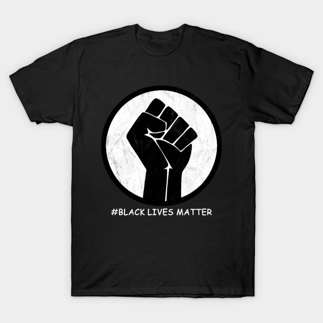 Black Power Fist T-Shirt by valentinahramov